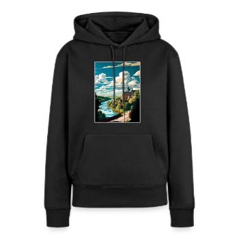 Altoona Pennsylvanie Vintage voyage affiche WPA Art - Sweat à capuche Premium bio Femme - noir - Devant - Julia (174cm)