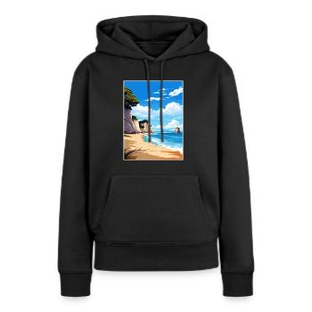 Cathedral Cove Marine Reserve Neuseeland Souvenir - Frauen Premium Bio Hoodie - Schwarz - Vorne - Julia (174cm)