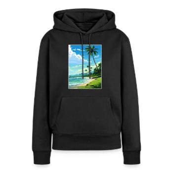 Péninsule d’Osa Costa Rica Vintage voyage affiche WPA - Sweat à capuche Premium bio Femme - noir - Devant - Julia (174cm)
