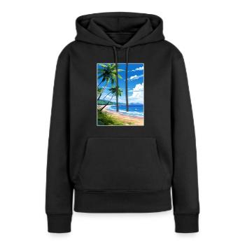 Péninsule d’Osa Costa Rica Vintage voyage affiche WPA - Sweat à capuche Premium bio Femme - noir - Devant - Julia (174cm)