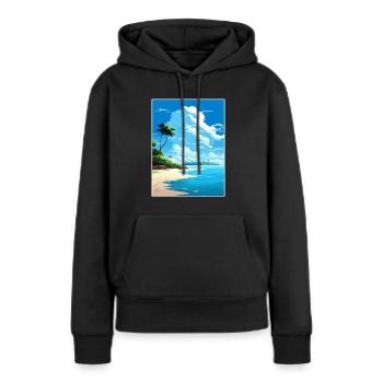 Île de Tortuga Costa Rica Affiche de voyage vintage - Sweat à capuche Premium bio Femme - noir - Devant - Julia (174cm)