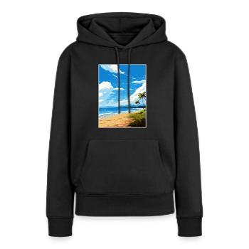 Péninsule de Nicoya Costa Rica Vintage Travel Poster - Sweat à capuche Premium bio Femme - noir - Devant - Julia (174cm)