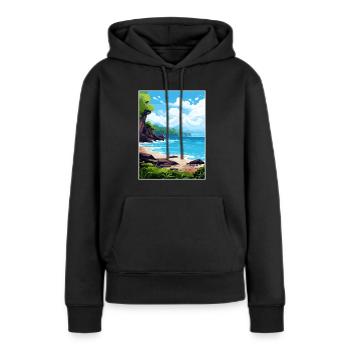 Péninsule de Papagayo Costa Rica affiche de voyage - Sweat à capuche Premium bio Femme - noir - Devant - Julia (174cm)
