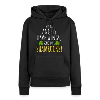 Shamrock Angels: Lustiges irisches Mädchen - Frauen Premium Bio Hoodie - Schwarz - Vorne - Julia (174cm)