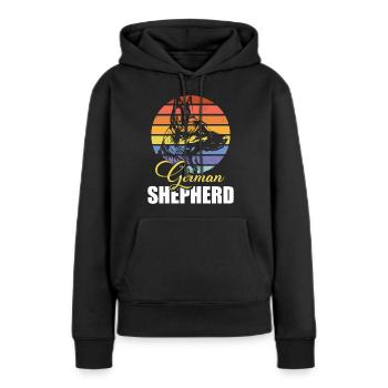 Schäferhund Schutzhund Hundeliebe Diensthund - Frauen Premium Bio Hoodie - Schwarz - Vorne - Julia (174cm)