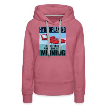 Wasserflugzeug Boot Rennen Humor Gewinnen Platinen - Frauen Premium Bio Hoodie - Malve - Vorne - Isabella (175cm)