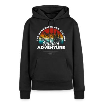 Bergsteiger Kletterer Sportklettern Outdoor - Frauen Premium Bio Hoodie - Schwarz - Vorne - Julia (174cm)