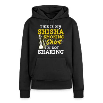 Sisha Fumer l’Orient turc - Sweat à capuche Premium bio Femme - noir - Devant - Julia (174cm)