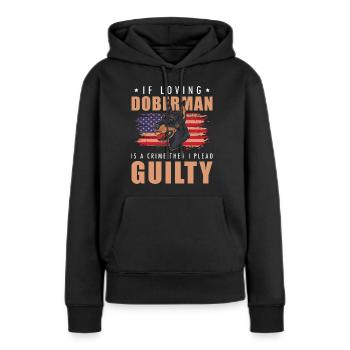 Dobermann Haustier Diensthund - Frauen Premium Bio Hoodie - Schwarz - Vorne - Julia (174cm)