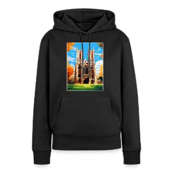 Abbaye de Westminster Londres Angleterre Royaume-Uni Affiche de voyage - Sweat à capuche Premium bio Femme - noir - Devant - Julia (174cm)