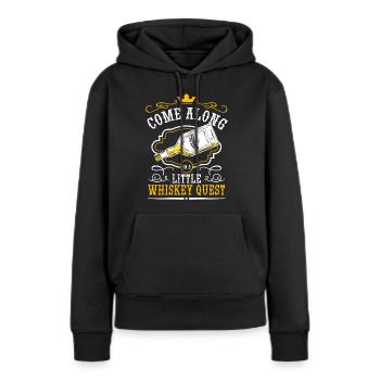 Buveurs de rhum - Sweat à capuche Premium bio Femme - noir - Devant - Julia (174cm)