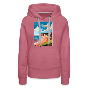 Sidmouth England Uk Vintage Reise Poster Souvenir - Frauen Premium Bio Hoodie - Malve - Vorne - Isabella (175cm)