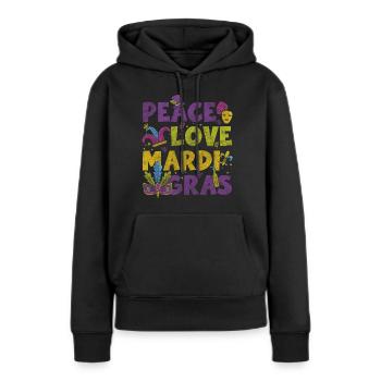 Reine de la fête du défilé - Sweat à capuche Premium bio Femme - noir - Devant - Julia (174cm)