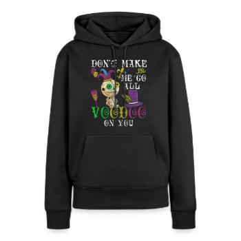 Parade Straßenfest Fasching Perlen - Frauen Premium Bio Hoodie - Schwarz - Vorne - Julia (174cm)