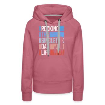 Alleinstehend Beziehungsstatus Humor - Frauen Premium Bio Hoodie - Malve - Vorne - Isabella (175cm)