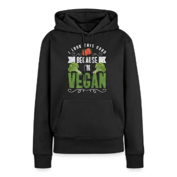 Vegan Veganismus Natur Ethik - Frauen Premium Bio Hoodie - Schwarz - Vorne - Julia (174cm)