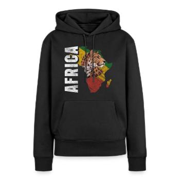 Kultur Tierschutz - Frauen Premium Bio Hoodie - Schwarz - Vorne - Julia (174cm)