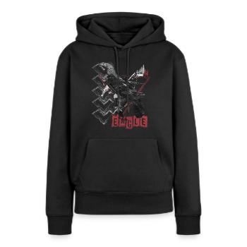 Trash Polka Dessin Wild Polka - Sweat à capuche Premium bio Femme - noir - Devant - Julia (174cm)