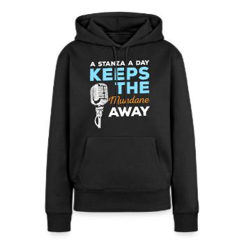 Poetry Slam Gedichte Literatur Texter - Frauen Premium Bio Hoodie - Schwarz - Vorne - Julia (174cm)