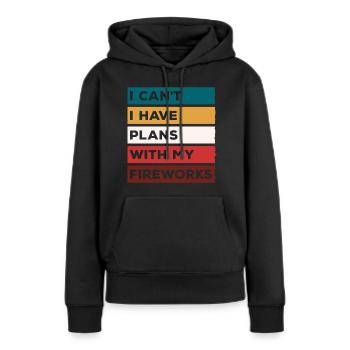 Feuerwerk Pyrotechniker Raketen Fankurve - Frauen Premium Bio Hoodie - Schwarz - Vorne - Julia (174cm)