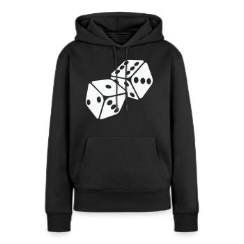 cube - Sweat à capuche Premium bio Femme - noir - Devant - Julia (174cm)