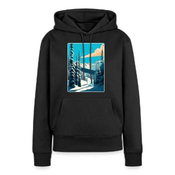 Vail Ski Resort Skifahren Reise Poster Souvenir WPA - Frauen Premium Bio Hoodie - Schwarz - Vorne - Julia (174cm)