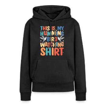 Kolibri Bunt Zauberei Lifestyle - Frauen Premium Bio Hoodie - Schwarz - Vorne - Julia (174cm)