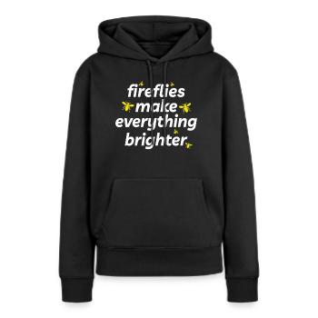 Lucioles Firefly Lightning Bug Insect Collector - Sweat à capuche Premium bio Femme - noir - Devant - Julia (174cm)