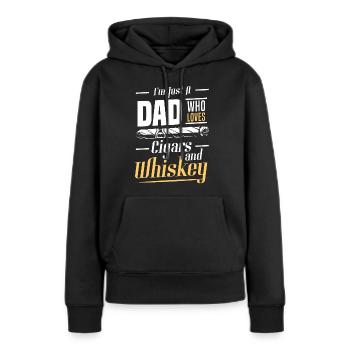 Zigarren Lounge Qualm Genießen - Frauen Premium Bio Hoodie - Schwarz - Vorne - Julia (174cm)
