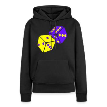 Cube - Sweat à capuche Premium bio Femme - noir - Devant - Julia (174cm)