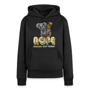 Koala Ours Ours de l’Outback - Sweat à capuche Premium bio Femme - noir - Devant - Julia (174cm)