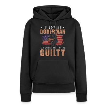Dobermann Hundebesitzer Diensthund Hundeschule - Frauen Premium Bio Hoodie - Schwarz - Vorne - Julia (174cm)