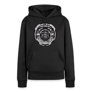 Musique Hardstyle Rave Wear - Sweat à capuche Premium bio Femme - noir - Devant - Julia (174cm)
