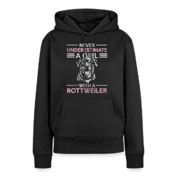 Rassehund Loyalität Hundeliebhaber Gassi - Frauen Premium Bio Hoodie - Schwarz - Vorne - Julia (174cm)