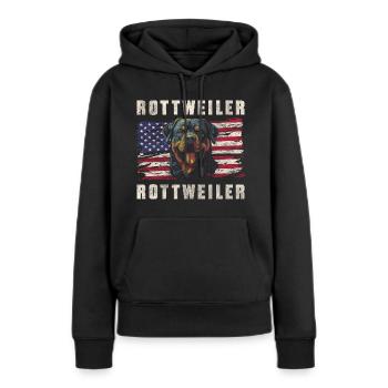 Rottweiler Wachhund Hundeliebhaber Stark - Frauen Premium Bio Hoodie - Schwarz - Vorne - Julia (174cm)