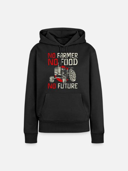Bauer Feld Trecker Felder - Frauen Premium Bio Hoodie - Schwarz