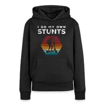 Rollerfahrer Stadt Stromer Speed - Frauen Premium Bio Hoodie - Schwarz - Vorne - Julia (174cm)