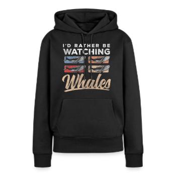 Wale Lebewesen Wasser Lieblingstier - Frauen Premium Bio Hoodie - Schwarz - Vorne - Julia (174cm)