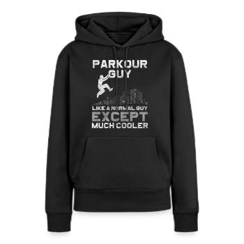 Freerunner Sportsman Backflip - Sweat à capuche Premium bio Femme - noir - Devant - Julia (174cm)