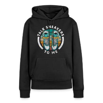 Schuh Frauen Paarweise - Frauen Premium Bio Hoodie - Schwarz - Vorne - Julia (174cm)