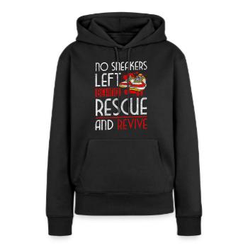 Schuhliebhaber Einkauf Trend - Frauen Premium Bio Hoodie - Schwarz - Vorne - Julia (174cm)