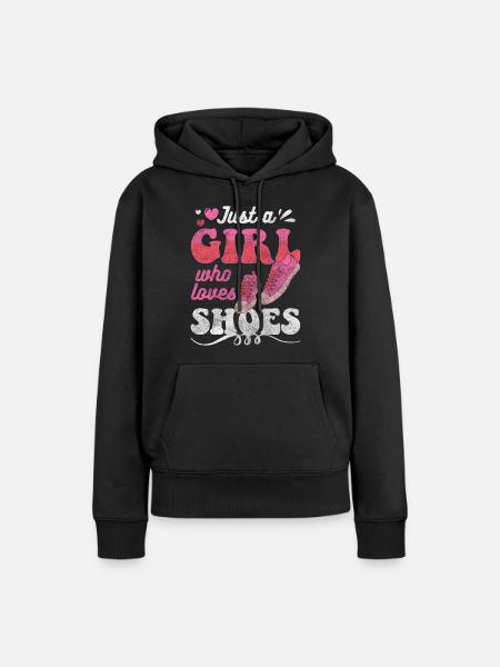 Schuh Sammler Kaufsucht - Frauen Premium Bio Hoodie - Schwarz