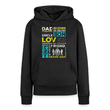 Journée Homme Buveur Boyfriend Novembre - Sweat à capuche Premium bio Femme - noir - Devant - Julia (174cm)