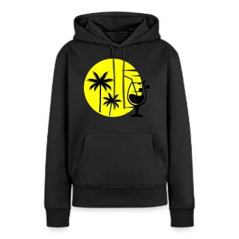 Cocktail Sunset - Sweat à capuche Premium bio Femme - noir - Devant - Julia (174cm)