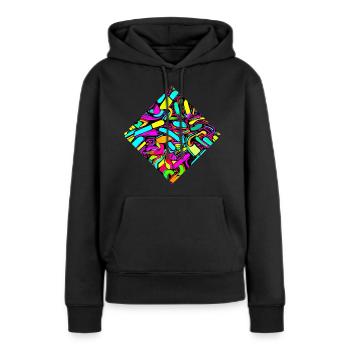 Neon Stil UV House Style - Sweat à capuche Premium bio Femme - noir - Devant - Julia (174cm)