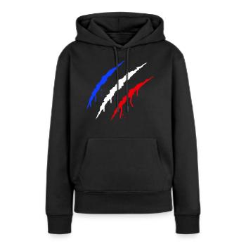 krallen frankreich - Frauen Premium Bio Hoodie - Schwarz - Vorne - Julia (174cm)
