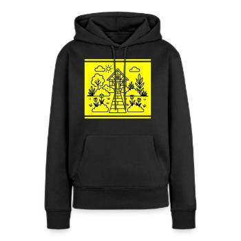 Schrebergarten Garten Natur - Frauen Premium Bio Hoodie - Schwarz - Vorne - Julia (174cm)