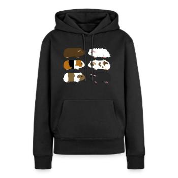 sechs Meerschweinchen - Frauen Premium Bio Hoodie - Schwarz - Vorne - Julia (174cm)