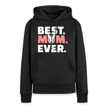 Bullterrier - Frauen Premium Bio Hoodie - Schwarz - Vorne - Julia (174cm)