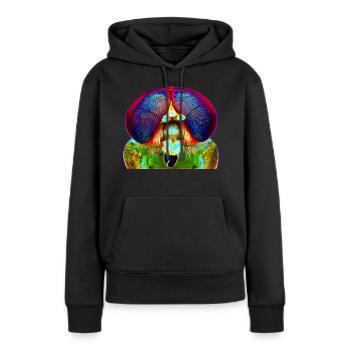 Nightmare on compound eye street - Frauen Premium Bio Hoodie - Schwarz - Vorne - Julia (174cm)